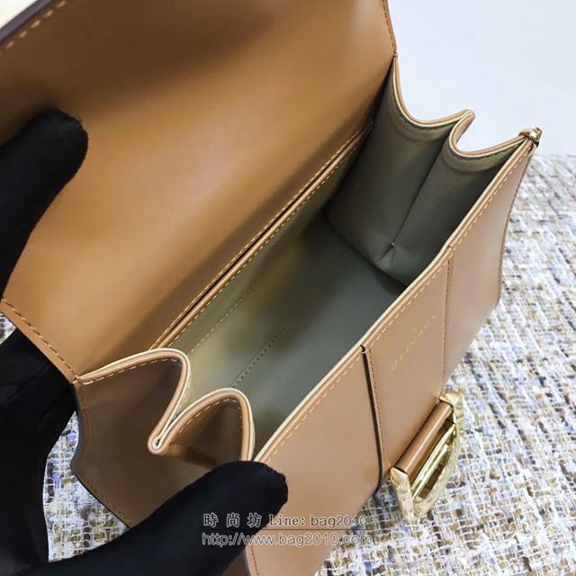 DELVAUX女包 經典焦糖色 吊扣版 Box牛皮 德爾沃女手提包 DV0030焦糖 mini號 Delvaux女手拎包  fcs1132
